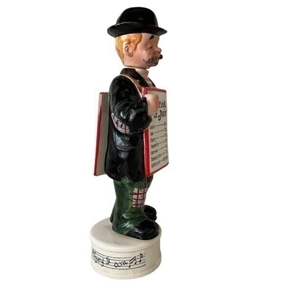Vintage Ceramic Music Box "Drink at Joe's" Liquor Decanter Bottle "How Dry I Am" - Picture 8 of 9